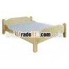 Solid pine wooden double bed