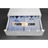 Storage Box 63cm width Wide Wooden Top Panel Plastic Clothing Case Made in Japan Stylish Design Bed 