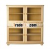 Solid pine wooden display cabinet