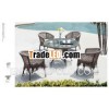 Daisy Plastic Rattan outdoor Garden round dining table and chairs Set (AR-C300)
