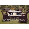 2013 NEW DESIGN FASHION ALL WEATHER SYNTHETIC CANE GARDEN DINING SET, AWRF5603, UV-RESISTANT, WATERP