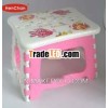 cartoon printing plastic folding stool for ourdoor