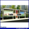 illuminated steel bus station frame