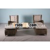 WICKER RELAX CHAIR WITH STOOL AND TEA TABLE