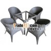 Outdoor grey elegant new design set of tables & four chairs