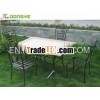 Antique Outdoor Furniture Rectangle Marble Table Chair Set