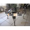 Furniture sets unique decoration black or white forged iron table without galss top