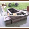 garden bench with planter