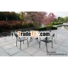 House 5-piece Mesh Patio and Garden Dining table set with 42" big round table,  seats 4