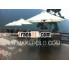 Scenic white coffee umbrella of big dimensions