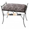 upholstered indoor steel leg bench