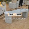 curved garden stone bench
