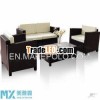 MS-3415 PE Rattan cheap dark Brown used dining room furniture for sale
