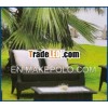 Rattan Outdoor Garden Sofa with Footstool