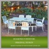 White furniture company metal dining room set