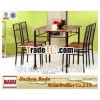 wooden high back dine room table and chair