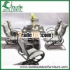 cast aluminium table and chairs