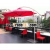 Splendiferous red coffee umbrella with extraodinary newfound style