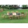 Antex Furniture sells teak rectangular table and Horizon Stacking Chair furniture set
