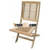 Garden Furniture Small Teak Wood Slated Folding Side Chair