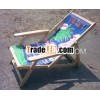 Deckchair with armrests folding