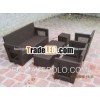 One-color PE rattan sofa set simple but better-looking