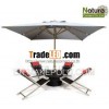 Rattan Beach Sun lounger with umbrella