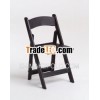 Black resin folding chair