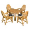 Solid oak wooden garden chairs