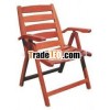 High Quality Five Position Wooden Folding ArmChair