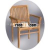 stacking armchair - Teak garden furniture and teak outdoor furniture
