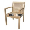 Indonesia Teak Outdoor Furniture - Stacking Arm Chair 0178 By PT Segoro Mas