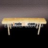 Full pole bamboo bench in natural finish for garden/patio use - Bamboo Furniture (16154)