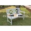Lucia bench 2 seater white color