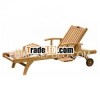 Teak garden Furniture - Richmond Sun Lounger with Arm
