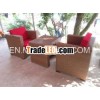 Rattan Furniture Red Cushion