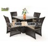 Patio Garden Wicker Dining Chair and Table