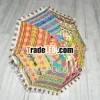 MULTI COLOURED HANDMADE EMBRIODERY HANDHELD PARASOL