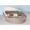WICKER SUN BED WITH ROOF