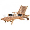 Teak garden Furniture - Horisson Sun Lounger with Arm