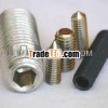 Hexagon socket set screws with cup point