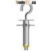 Zinc Plated Steel Anchor With Hook Screw With Ring And Zinc Plated Steel Conical Nut