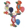 Wooden 8.5" Key Rack Holder Farm Animals