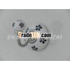 Black Floral Ceramic Hooks