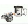 Stainless steel flour sifter, flour sieve, or flour screen