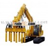 Construction vibrator with excavator,  Viback equipment, concrete vibrator specialized for Dam
