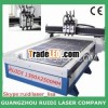 wood furniture cnc router mchine with 3 head auto tool change supplier