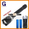 1000Lumens CREE XML T6 LED Rechargeable zoomable aluminum torch light with 2pc "3.7V/2200mAh&qu