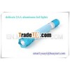 blue mini led flashlight with AA battery made in China by manufacturer