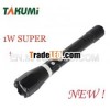 1w super bright new rechargeable led flashlight torch